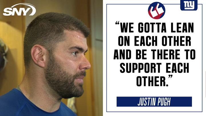 Justin Pugh on Evan Neal's comments, guiding Giants' young offensive line