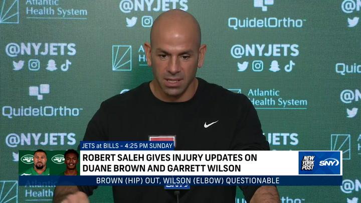 Robert Saleh has updates on Duane Brown and Garrett Wilson