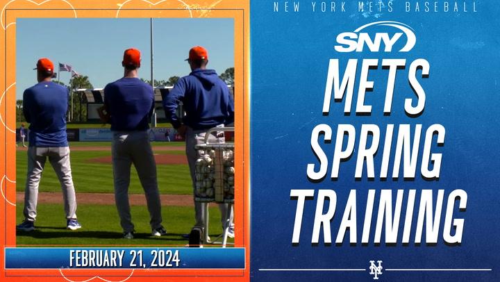 Francisco Lindor does infield drills, David Stearns and David Wright chat at Mets spring training