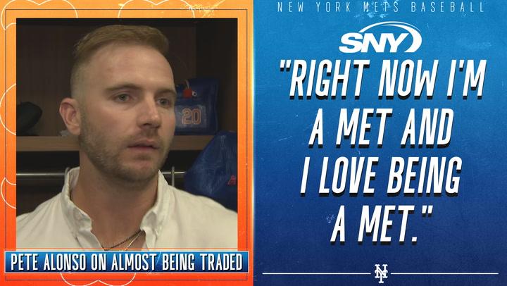 Pete Alonso on almost being traded to Brewers, uncertain future with Mets | Mets Post Game