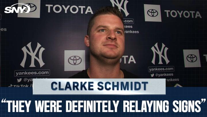 Yankees Clarke Schmidt on grinding through five innings in loss, Mariners relaying signs from second base