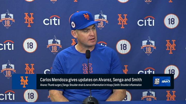 Carlos Mendoza has Mets injury updates on Francisco Alvarez and Kodai Senga