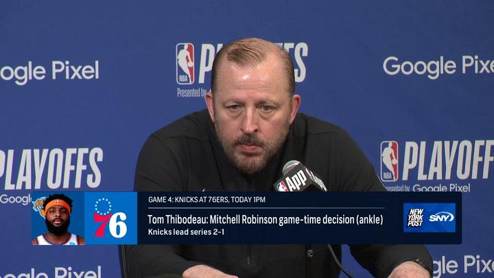 Mitchell Robinson game-time decision vs Sixers on Sunday