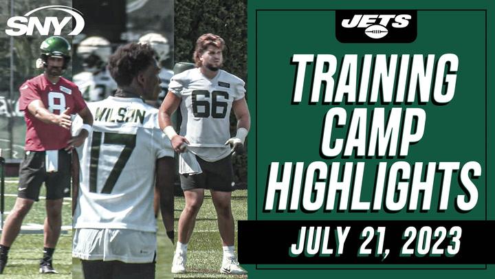 Check out Aaron Rodgers, Garrett Wilson, Sauce Gardner, Joe Tippmann and more in action at Jets training camp