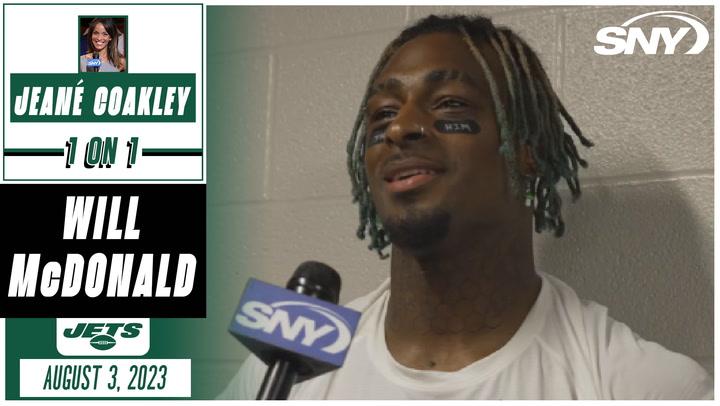 Will McDonald on his first game in a Jets uniform, taking things one play at a time | Jets Post Game