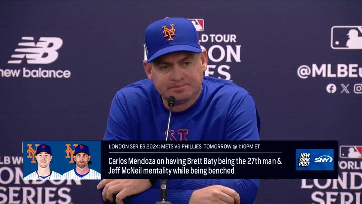 Carlos Mendoza talks Mets news from London