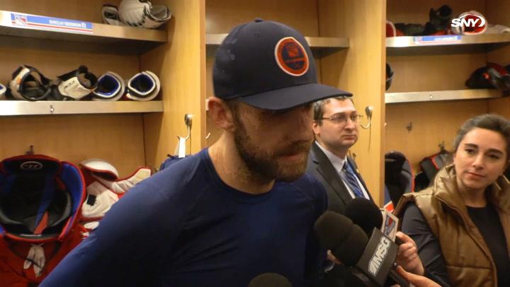 Barclay Goodrow on the goaltending of Jaroslav Halak, his line scoring twice | Rangers Post Game