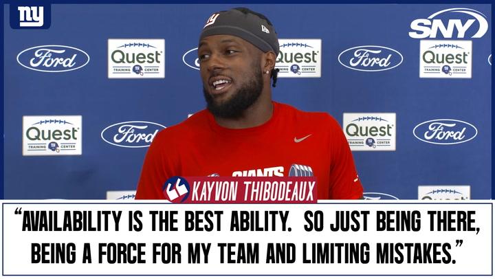 Kayvon Thibodeaux on season goals and desire to be 'jack of all trades' | Giants News Conference