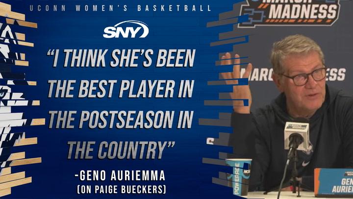 Geno Auriemma on Paige Bueckers: 'She's been the best player in the postseason in the country'