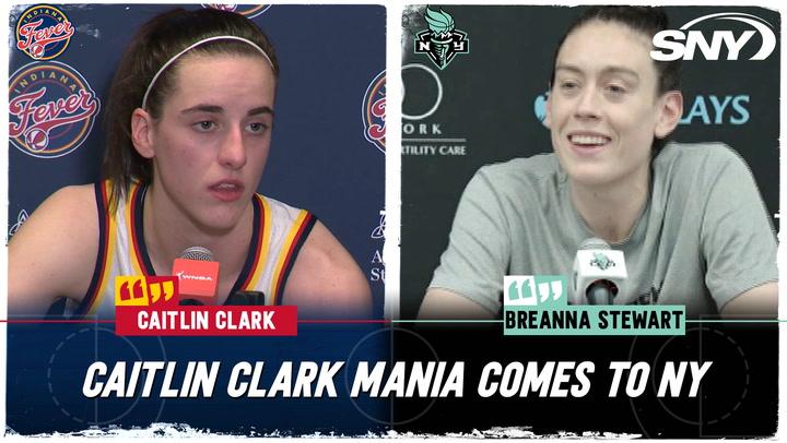 Caitlin Clark on playing in New York vs Liberty, Breanna Stewart on Clark's WNBA immediate impact
