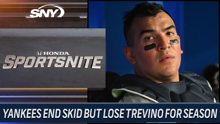 Yankees beat KC to end skid but lose catcher Jose Trevino for season | SportsNite