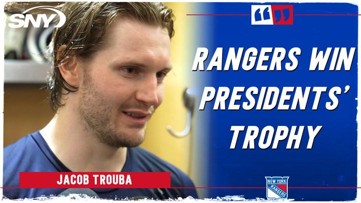 Jacob Trouba on the Rangers winning Presidents' Trophy and capping off a franchise-best regular season