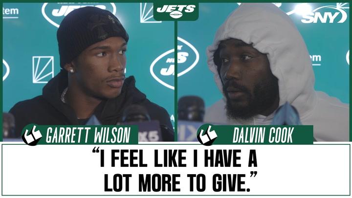 Garrett Wilson and Dalvin Cook on Jets' struggle offense after loss to Falcons