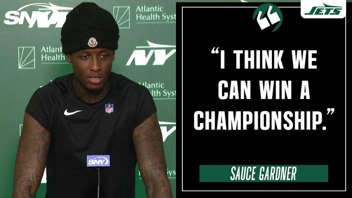 Sauce Gardner on 'travelling' to face top WRs, being a mentor for Jets secondary, championship aspirations