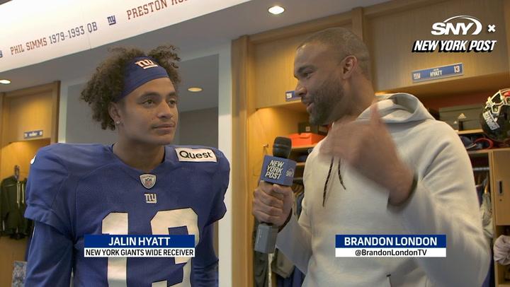 Giants WR Jalin Hyatt shares his mindset as middle of rookie year approaches