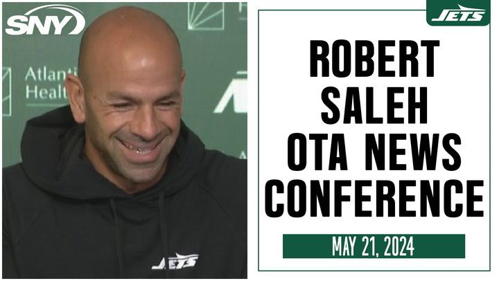 Robert Saleh on Aaron Rodgers' status, Nathaniel Hackett, and Jets 2024 schedule reaction