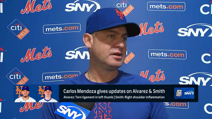 Carlos Mendoza shares injury updates on Francisco Alvarez and Drew Smith