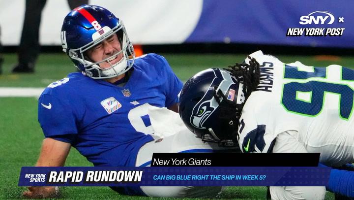 Can the Giants right the ship and is NFL Week 5 a must win for the Jets? | New York Sports Rapid Rundown