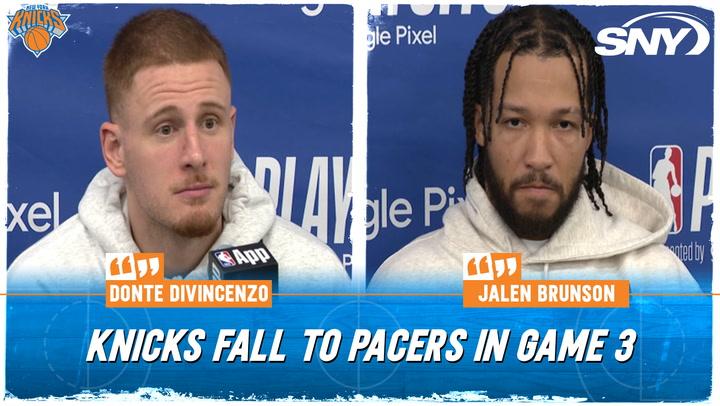 Jalen Brunson and Donte DiVincenzo break down Knicks loss to Pacers in Game 3