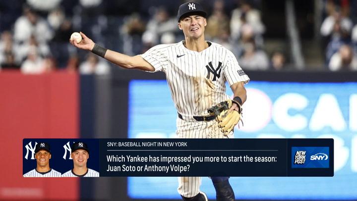 Is Juan Soto or Anthony Volpe more impressive for the Yankees so far?