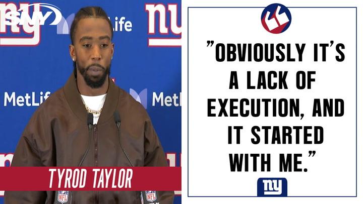 Tyrod Taylor discusses the Giants' close Week 17 loss to the Rams and overcoming adversity