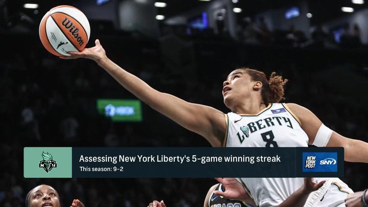 Liberty flying on the court during five game winning streak