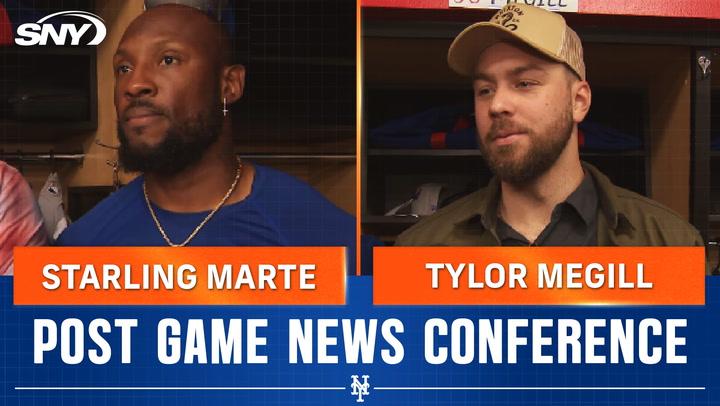 Starling Marte on ejection and double-play, Tylor Megill on first start returning from IL