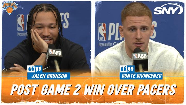 Jalen Brunson, Donte DiVincenzo talk Knicks' resolve in Game 2 win over Pacers