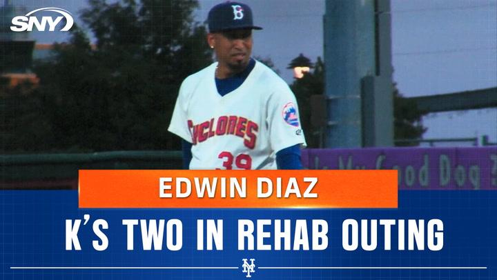 Mets top reliever Edwin Diaz Ks two in rehab outing at Brooklyn