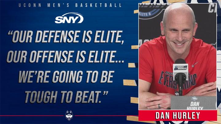 Dan Hurley reacts to UConn's big second-half in beating Illinois and returning to the Final Four