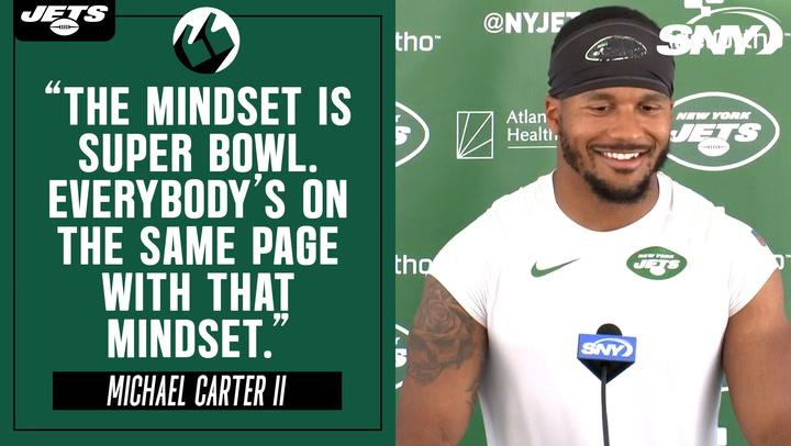 Michael Carter II talks Aaron Rodgers' influence, All-Pro aspirations, team's Super Bowl 'mindset' | Jets News Conference