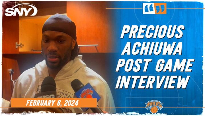 Precious Achiuwa talks Knicks defense rallying to hang on against Memphis