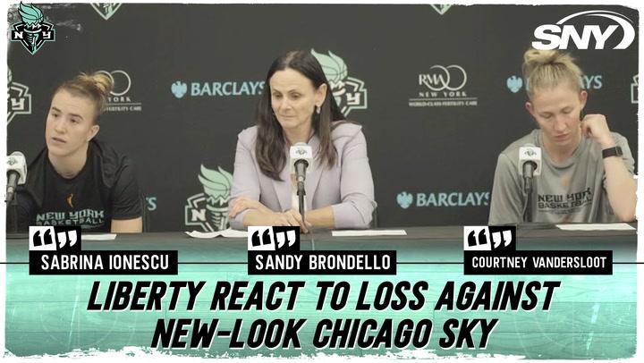 Sabrina Ionescu, Courtney Vandersloot take stock in Liberty's first loss this season against Angel Reese and the Chicago Sky