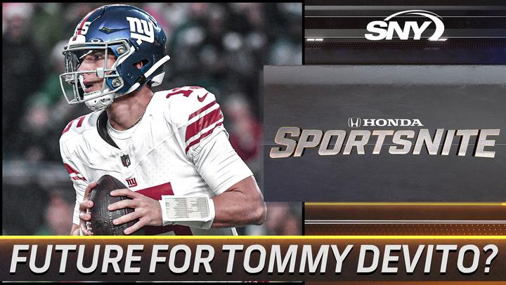 What does Tommy DeVito's future with the Giants look like after getting benched vs Eagles?